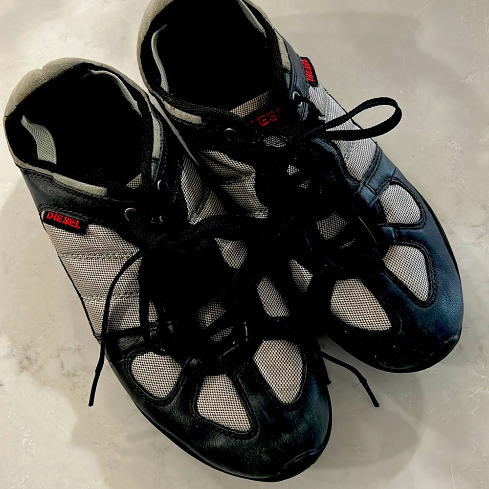 Diesel Silver and black Sneakers